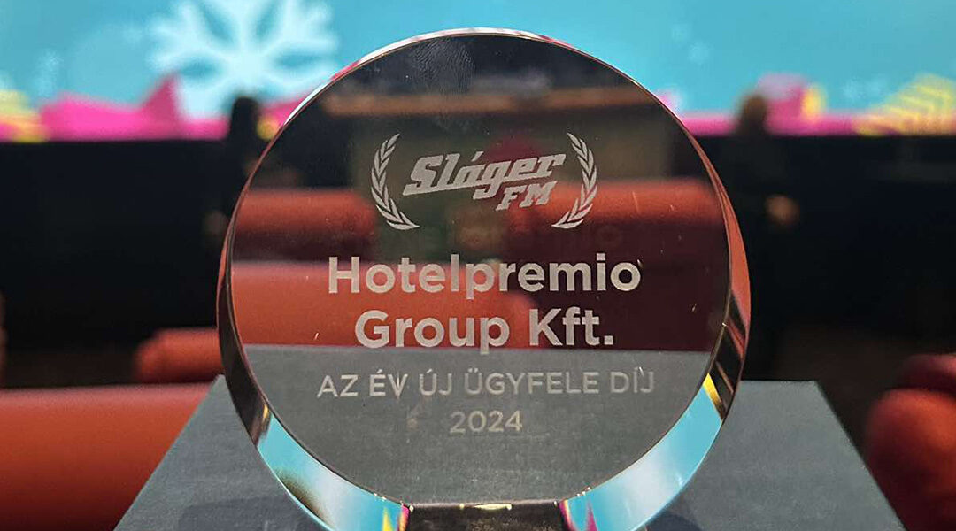 A HotelPremio Group nyerte az Év Új Ügyfele díjat a Sláger FM karácsonyi díjátadóján