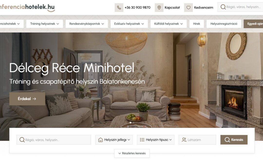 Megújult a Konferenciahotelek.hu oldalunk